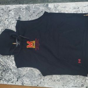 Under Armour Maryland University mens sleeveless hoodie